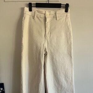 Oat New York Cream Wide Leg Pants